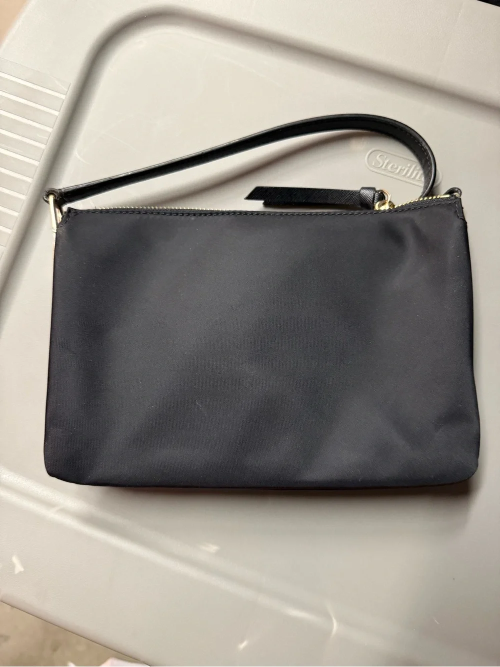 ♠️ kate spade black nylon crossbody with gold-tone plaque ♠️